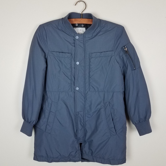 Zara Boys Blue Zip/Button Up Puffer Jacket - Picture 1 of 10